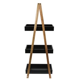 Shelf Caddy, 3 shelves, black, H82x30x18cm