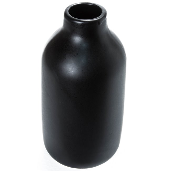 Vase Face I, ceramic, black, H20cm, 11x10cm