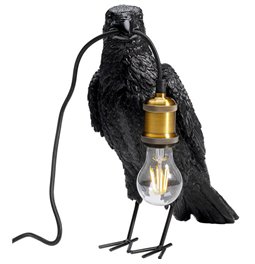 Table lamp Animal Crow, mat black, H34x31x14cm E27 40W(MAX)