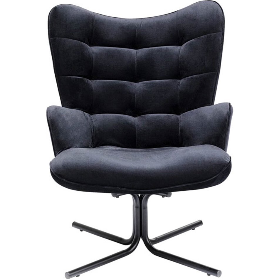 Dinner chair Oscar, swivel black, 95x82x73cm, seat height 45cm