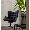 Dinner chair Oscar, swivel black, 95x82x73cm, seat height 45cm