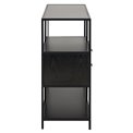 Bookcase Seaford, black, H78x114x35cm 