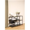 Bookcase Seaford, black, H78x114x35cm 