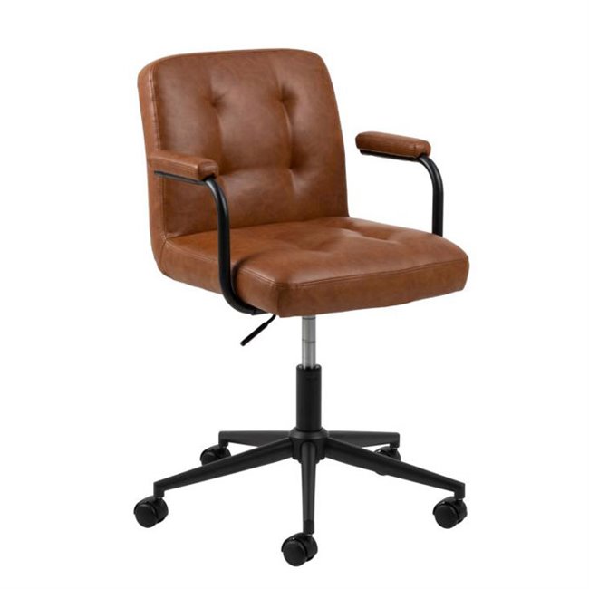 Office chair Acos, brown, H80-90cm, D55cm