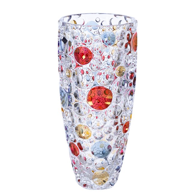 Crystal Vase LISBOA, multicolor, H35cm x D15cm
