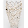 Crystal vase Glacier with gold lines,  30x14x11.5cm