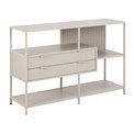 Bookcase Seaford, light grey/beige, H78x114x35cm 