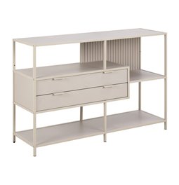 Bookcase Seaford, light grey/beige, H78x114x35cm 