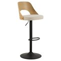 Bar chair Alucy, set of 2 pcs, beige/natural color, H113x47x50.5cm, seat height 62-84cm