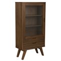 Display cabinet Alina, brown, H145x72x36cm 