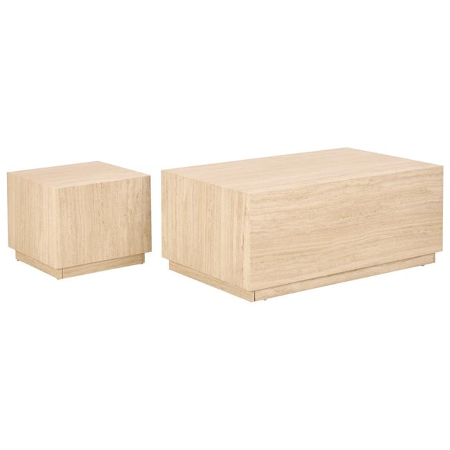 Coffee table set Aice, beige, H42x100x60cm 