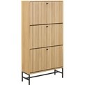 Shoe rack Albany, natural color, H140x72x25cm 