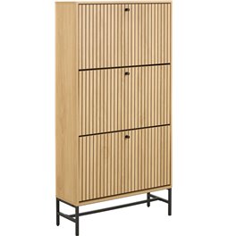 Shoe rack Albany, natural color, H140x72x25cm 
