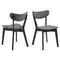 Dining chair Aroxby, set of 2 pcs, grey, H79.5x45x55cm, seat height 45cm
