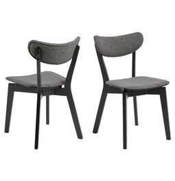 Dining chair Aroxby, set of 2 pcs, grey, H79.5x45x55cm, seat height 45cm
