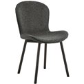 Dining chair Asra, set of 2 pcs, dark grey, H86x50x58cm, seat height 47cm