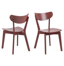 Dining chair Aroxby, set of 2 pcs, red, H79.5x45x55cm, seat height 42.5cm