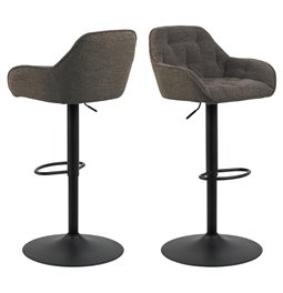 Bar chair Arook, set of 2 pcs, taupe, H109x52x52cm, seat height 63-84cm