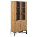 Display cabinet Aipur, natural color, H180x80x40cm 