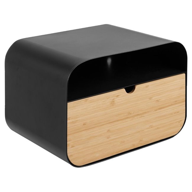 Bedside table Acliet, black, H23x35x25cm 