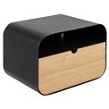Bedside table Acliet, black, H23x35x25cm 