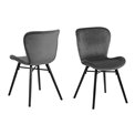 Dining chair Atilde, set of 2 pcs, grey, H82.5x47x53cm, seat height 46.5cm