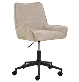 Office chair Addie, beige, H90.5x57x59.5cm, seat height 52-62cm