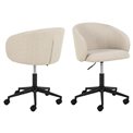 Office chair Aleanor, beige, H83x56x57cm, seat height 47.5-56cm