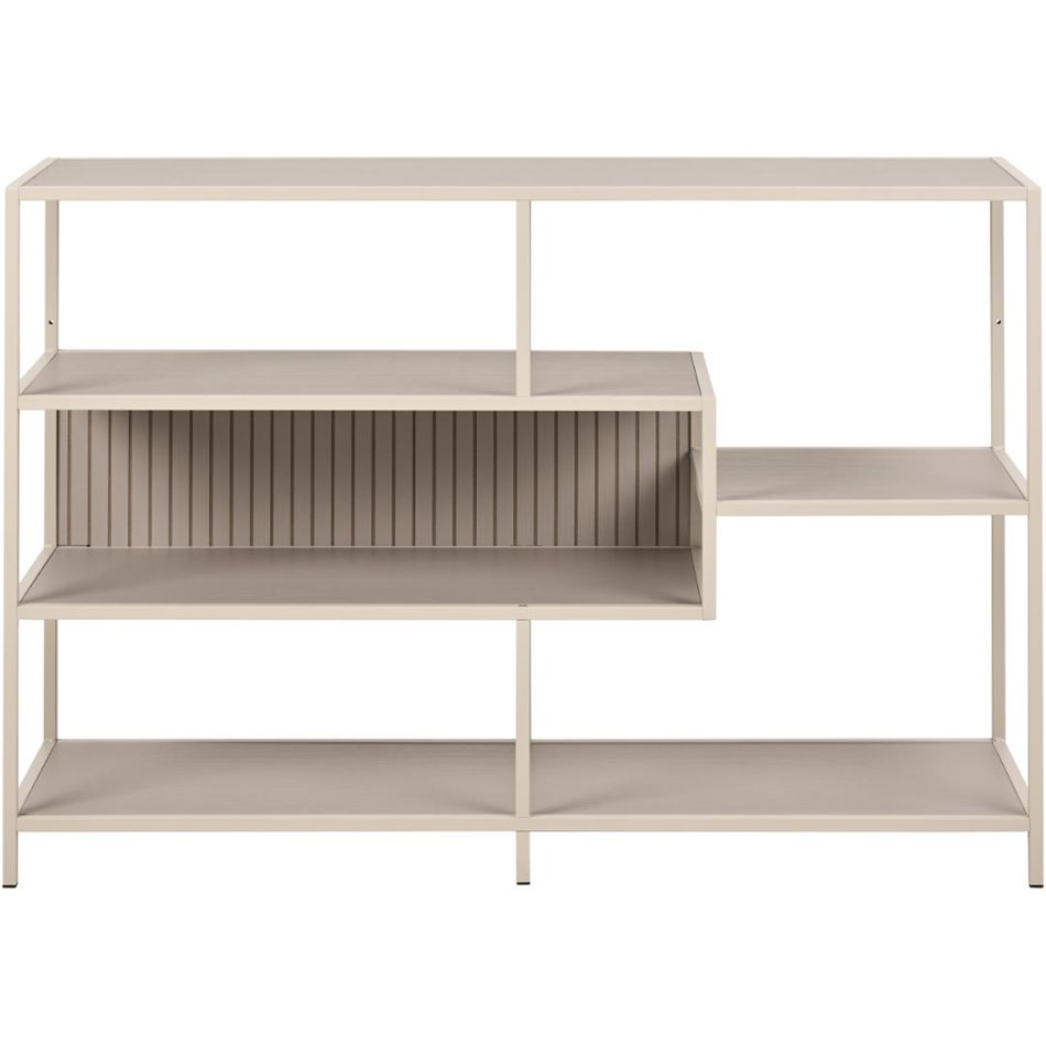 Bookcase Seaford, light grey/beige, H78x114x35cm 