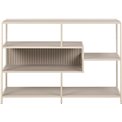 Bookcase Seaford, light grey/beige, H78x114x35cm 