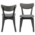 Dining chair Aroxby, set of 2 pcs, grey, H79.5x45x55cm, seat height 45cm