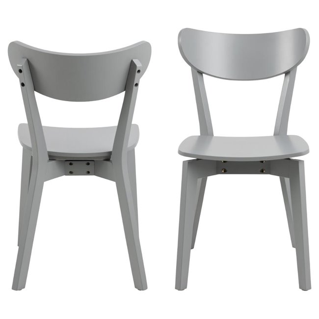Dining chair Aroxby, set of 2 pcs, grey, H79.5x45x55cm, seat height 42.5cm