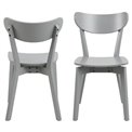 Dining chair Aroxby, set of 2 pcs, grey, H79.5x45x55cm, seat height 42.5cm