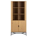 Display cabinet Aipur, natural color, H180x80x40cm 
