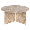 Coffee table Avega, beige marble, H42xD90cm 
