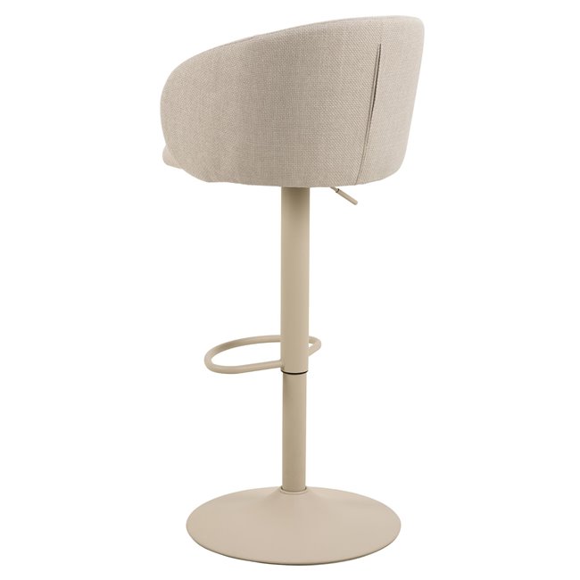 Bar chair Aleanor, beige, H110x53x56cm, seat height 65-86cm