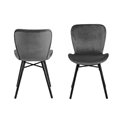 Dining chair Atilde, set of 2 pcs, grey, H82.5x47x53cm, seat height 46.5cm