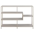 Bookcase Seaford, light grey/beige, H78x114x35cm 