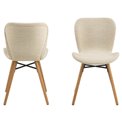 Dining chair Atilde, set of 2 pcs, beige, H82.5x47x53cm, seat height 46.5cm