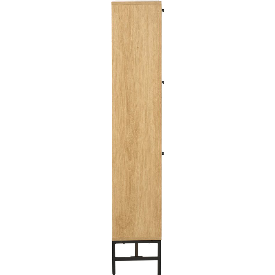 Shoe rack Albany, natural color, H140x72x25cm 