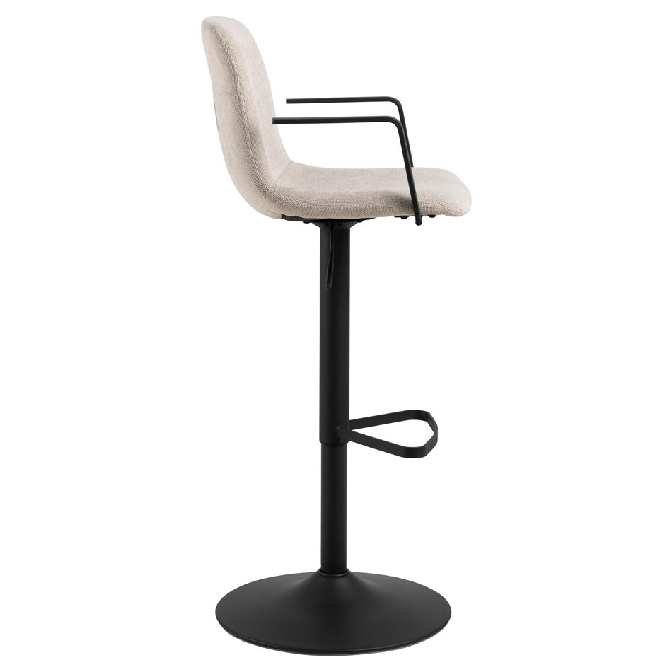 Bar chair Ablok, set of 2 pcs, beige, H114x50x53cm, seat height 63-84cm