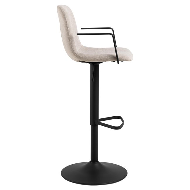 Bar chair Ablok, set of 2 pcs, beige, H114x50x53cm, seat height 63-84cm