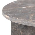 Coffee table Avega, grey marble, H42xD90cm 