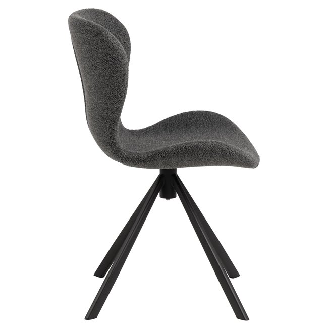 Обеденный стул Atilde, вращающийся , комплект из 2шт., серый, H81x46.5x53см, высота сиденья 46.5см