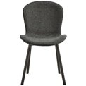 Dining chair Asra, set of 2 pcs, dark grey, H86x50x58cm, seat height 47cm