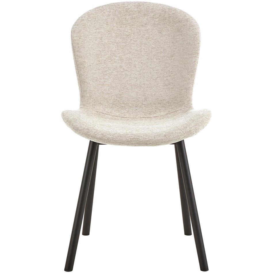 Dining chair Asra, set of 2 pcs, beige, H86x50x58cm, seat height 47cm