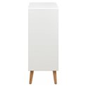 Chest of drawers Alovell, white, H100x80x40cm 