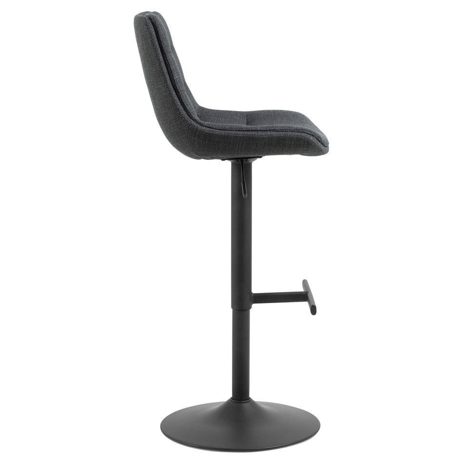 Bar chair Aisa, set of 2 pcs, dark grey, H95x47x52.5cm, seat height 65-86cm