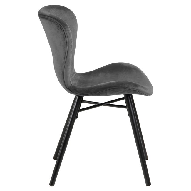 Dining chair Atilde, set of 2 pcs, grey, H82.5x47x53cm, seat height 46.5cm