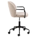 Office chair Atricia, beige, H93.5x59x50cm, seat height 45-55cm